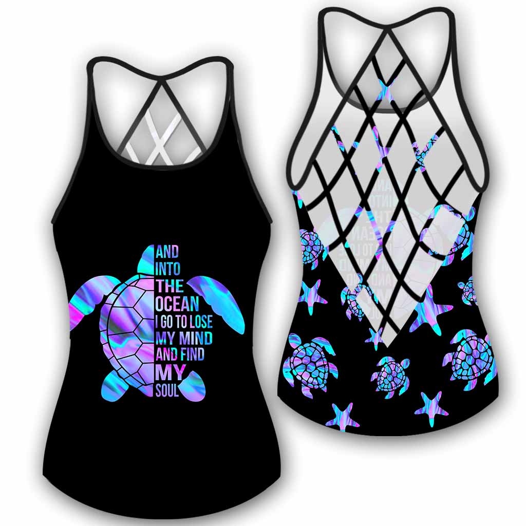 Salty Lil' Beach -Turtle Cross Tank Top