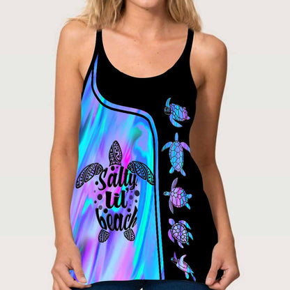 Salty Lil' Beach - Turtle Cross Tank Top