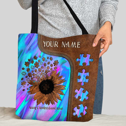 Accept Understand Love - Autism Awareness Personalized  Tote Bag