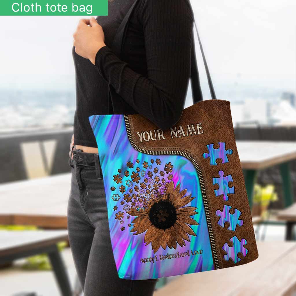 Accept Understand Love - Autism Awareness Personalized  Tote Bag