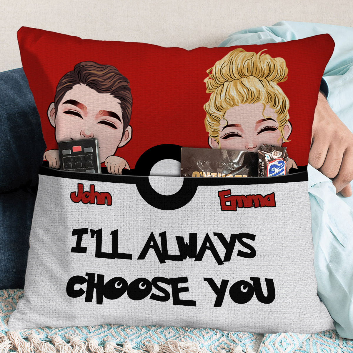 I'll Always Choose You - Personalized Monster Trainer Pocket Pillow