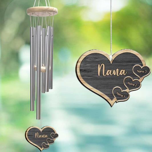 Nana's Hearts - Personalized Grandma Wind Chime
