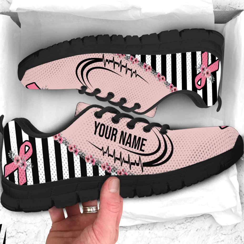 Pink Warrior - Personalized Breast Cancer Awareness Sneakers
