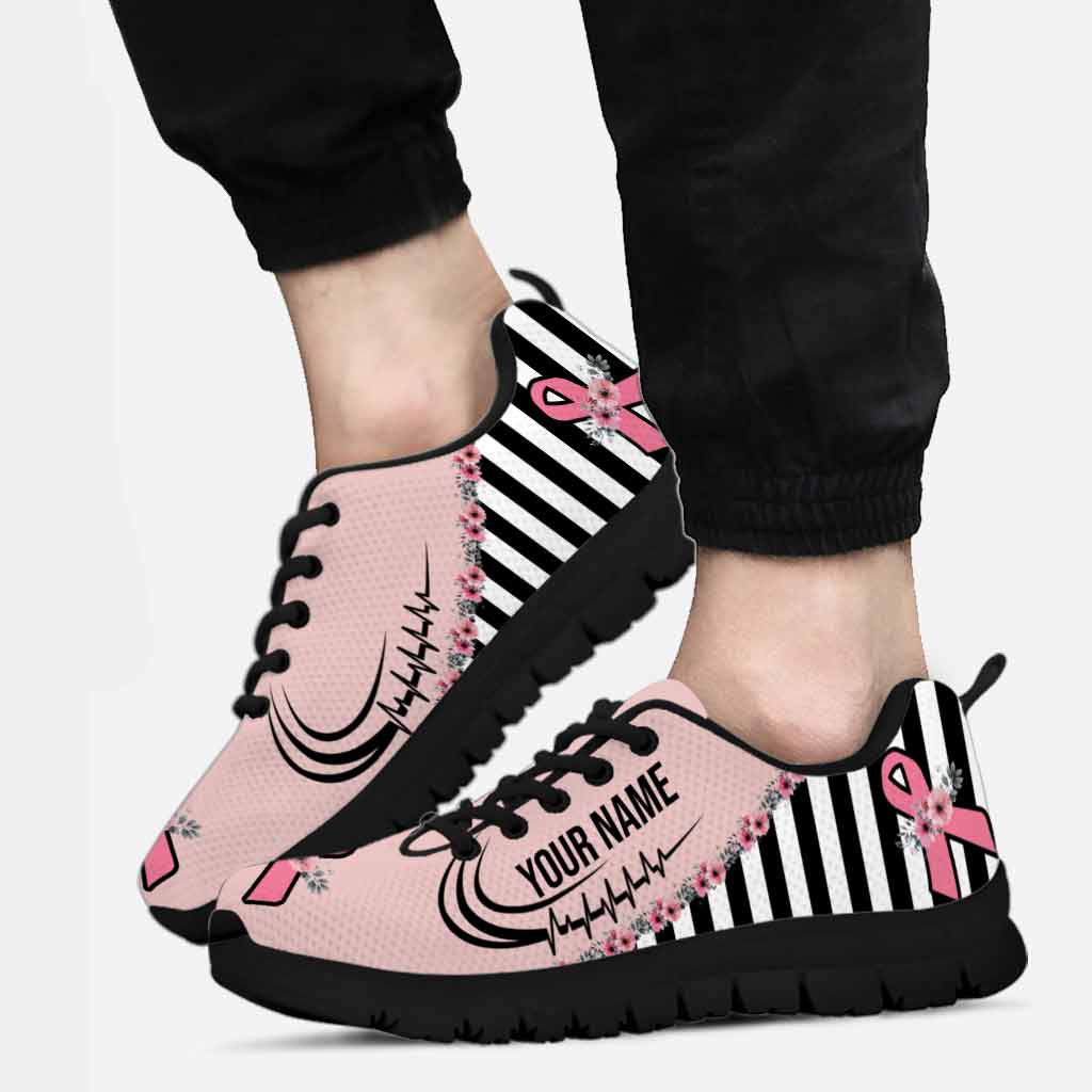 Pink Warrior - Personalized Breast Cancer Awareness Sneakers
