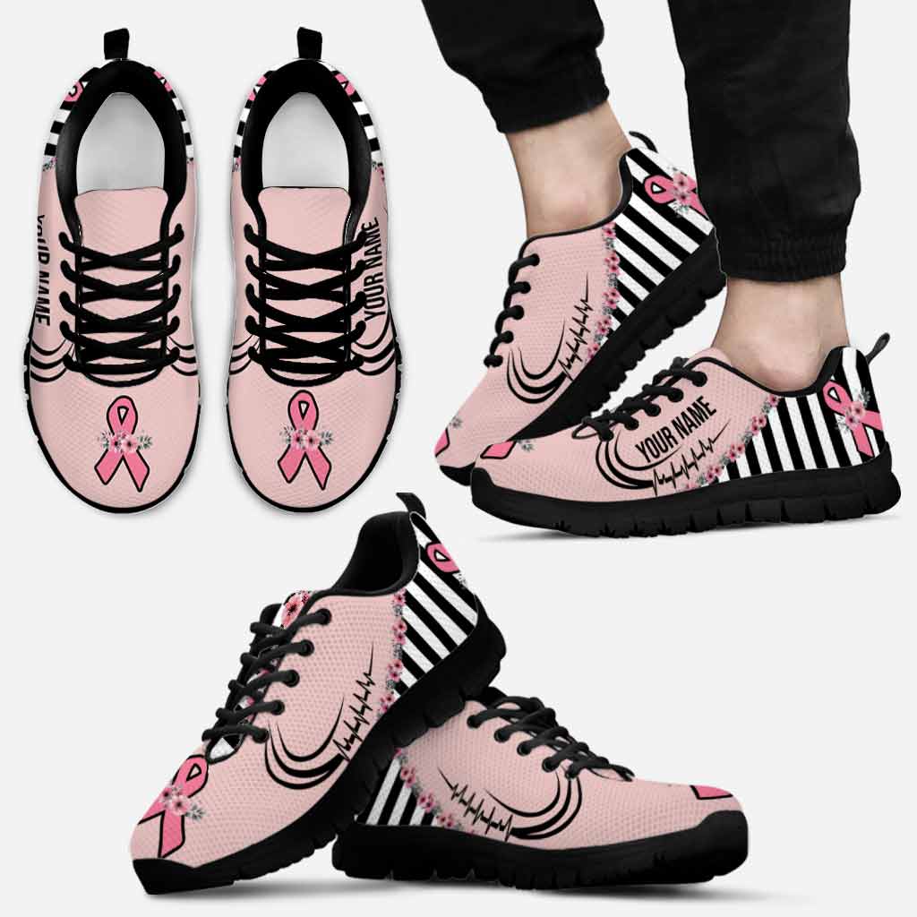 Pink Warrior - Personalized Breast Cancer Awareness Sneakers
