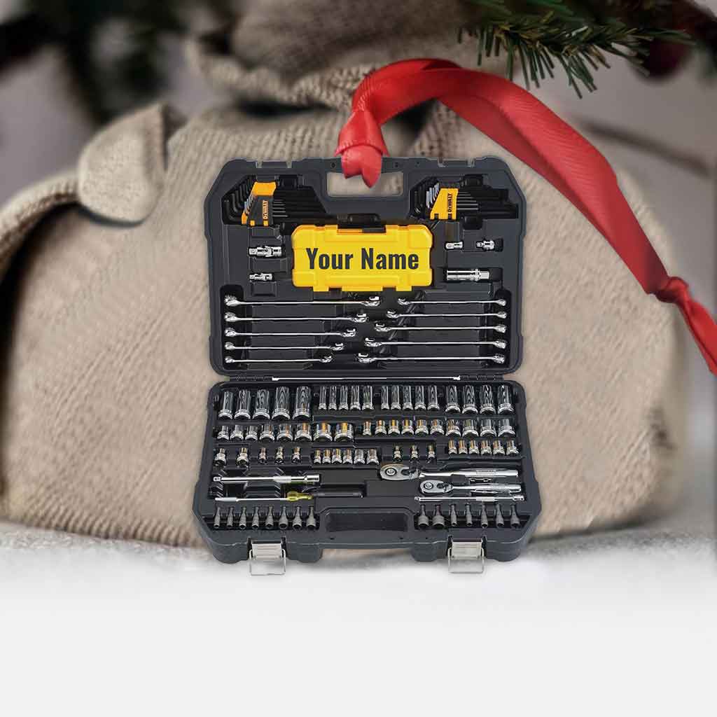 Love My Mechanic - Personalized Christmas Ornament (Printed On Both Sides)