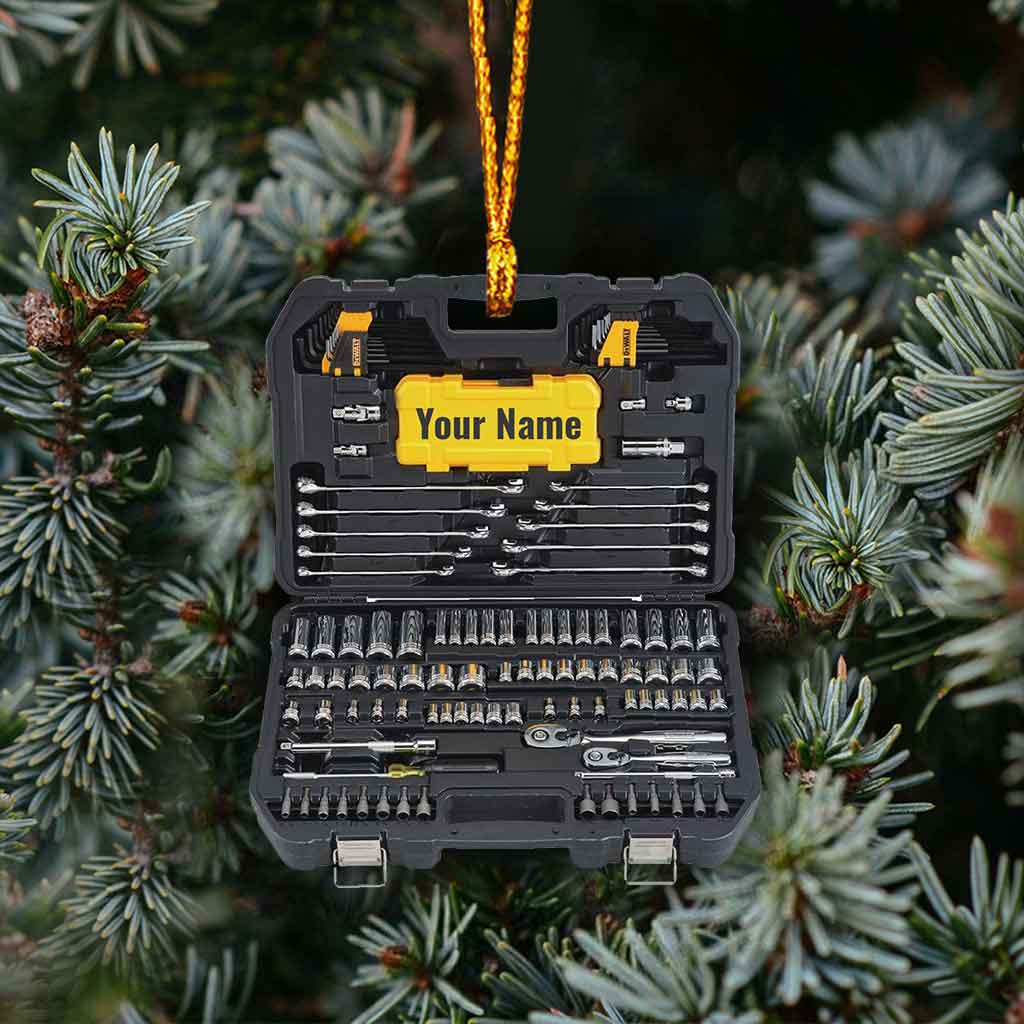 Love My Mechanic - Personalized Christmas Ornament (Printed On Both Sides)