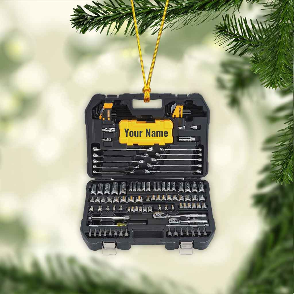 Love My Mechanic - Personalized Christmas Ornament (Printed On Both Sides)