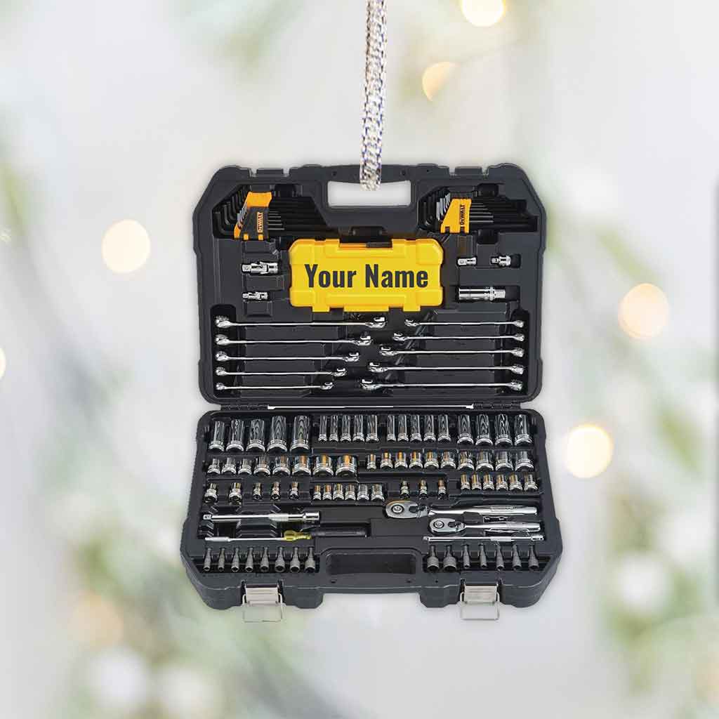 Love My Mechanic - Personalized Christmas Ornament (Printed On Both Sides)