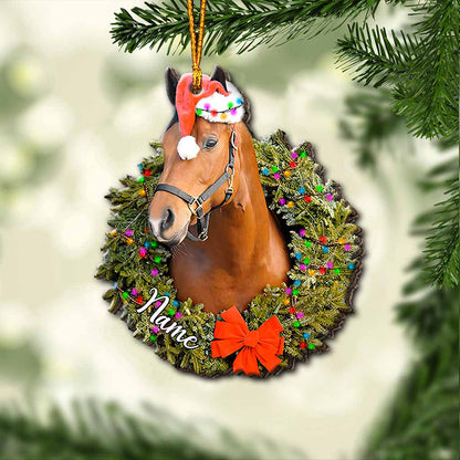 Winter Horse - Personalized Christmas Horse Ornament (Printed On Both Sides)