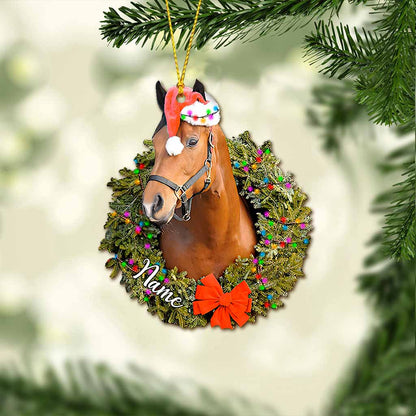 Winter Horse - Personalized Christmas Horse Ornament (Printed On Both Sides)