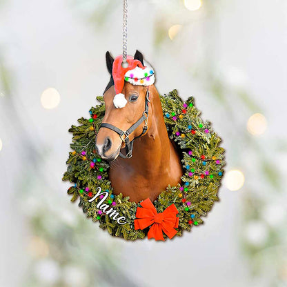 Winter Horse - Personalized Christmas Horse Ornament (Printed On Both Sides)