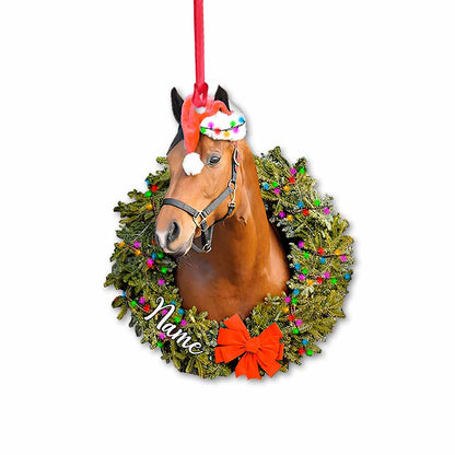 Winter Horse - Personalized Christmas Horse Ornament (Printed On Both Sides)