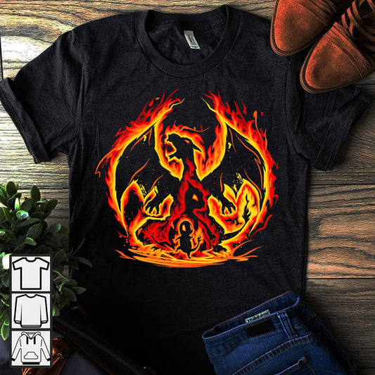 Fire Dragon Monster Trainer T-shirt and Hoodie 0523