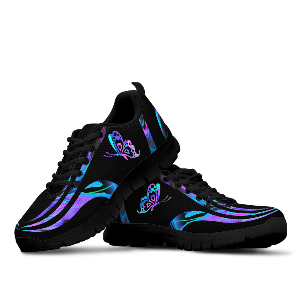 Hologram Purple Butterfly Butterfly Sneakers 0622