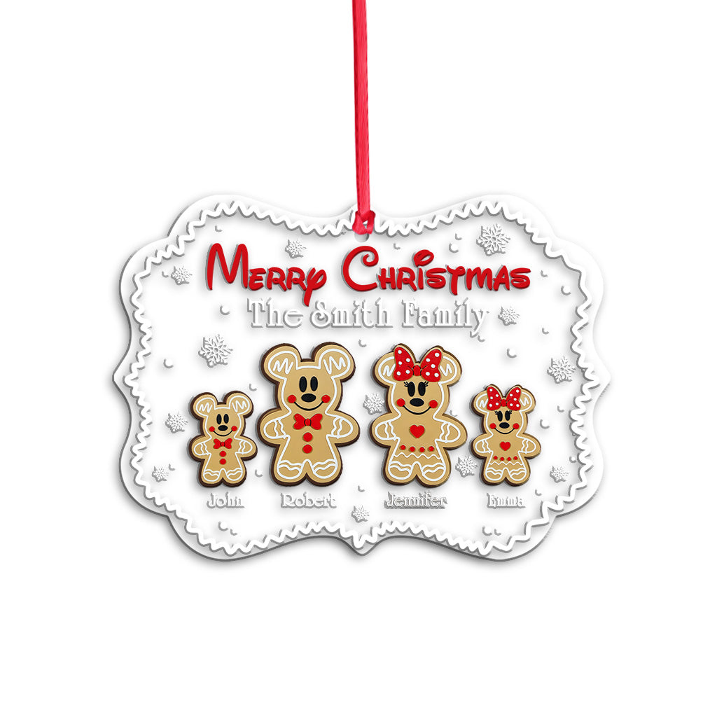 Merry Christmas - Personalized Mouse One-sided Ornament