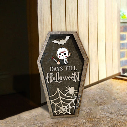 Halloween Countdown - Personalized Interchangeable Seasonal Wood Sign