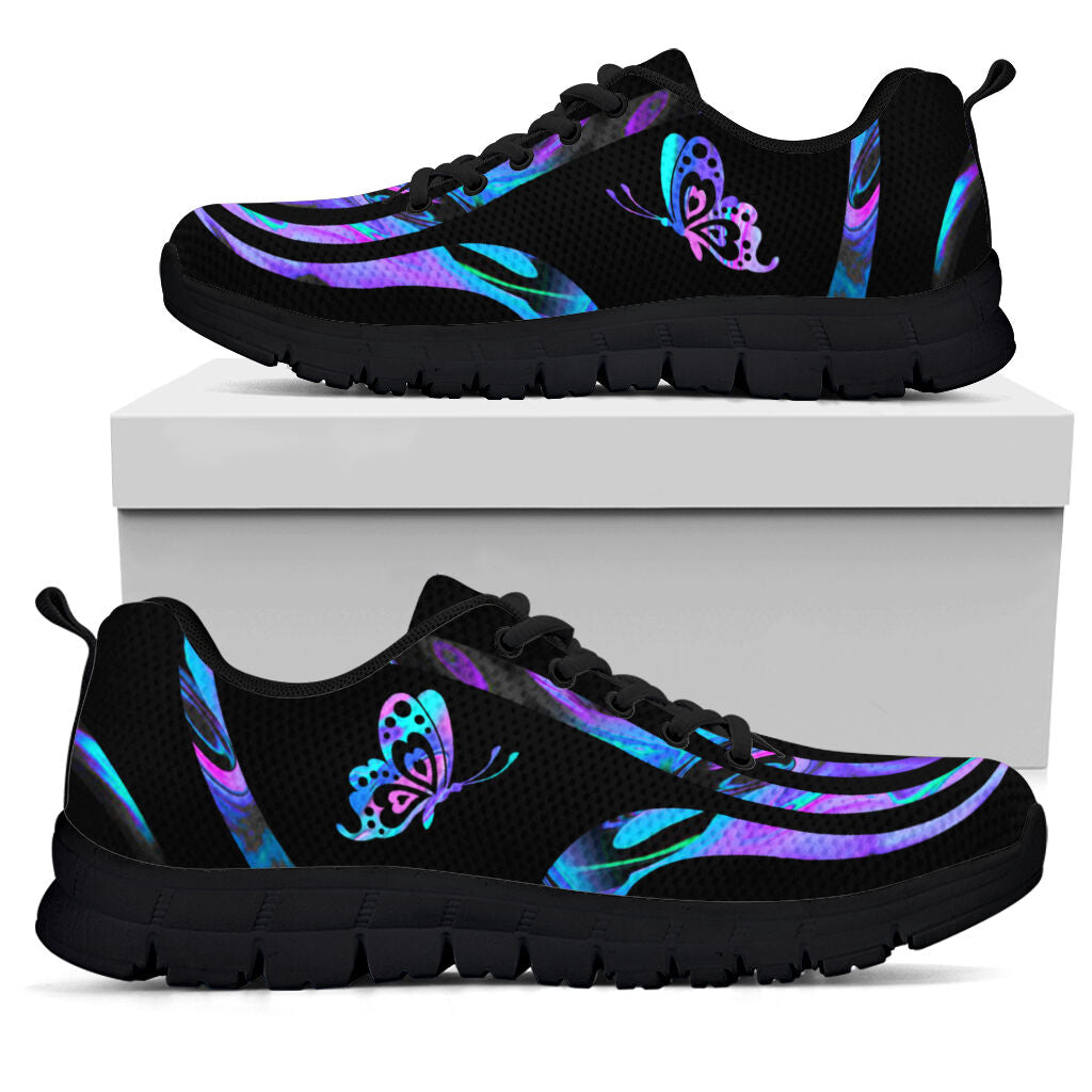 Hologram Purple Butterfly Butterfly Sneakers 0622