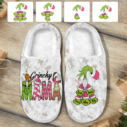 Grinchy Mama - Personalized Mother Slippers