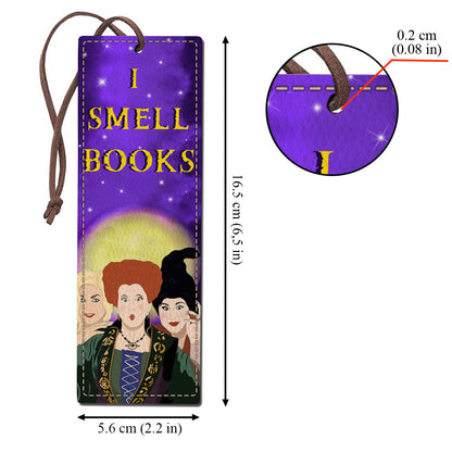 I Smell Books Three Witches Leather Bookmark