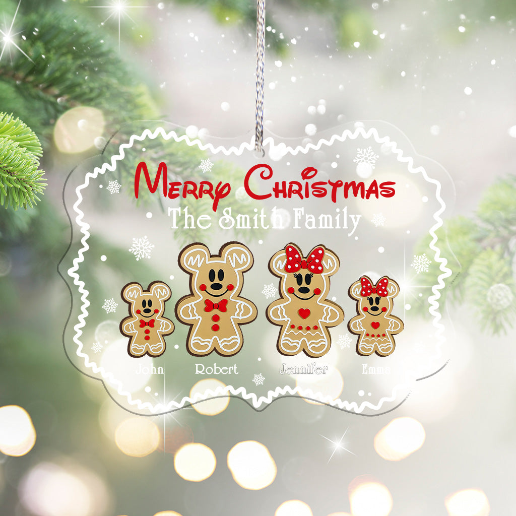 Merry Christmas - Personalized Mouse One-sided Ornament