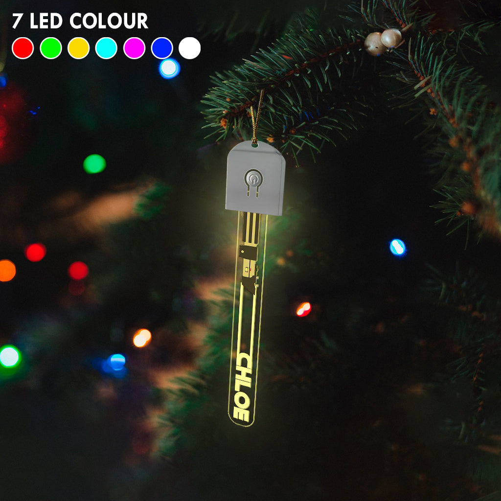 The Force Is Strong With This One - Personalized The Force Shaped Led Acrylic Ornament