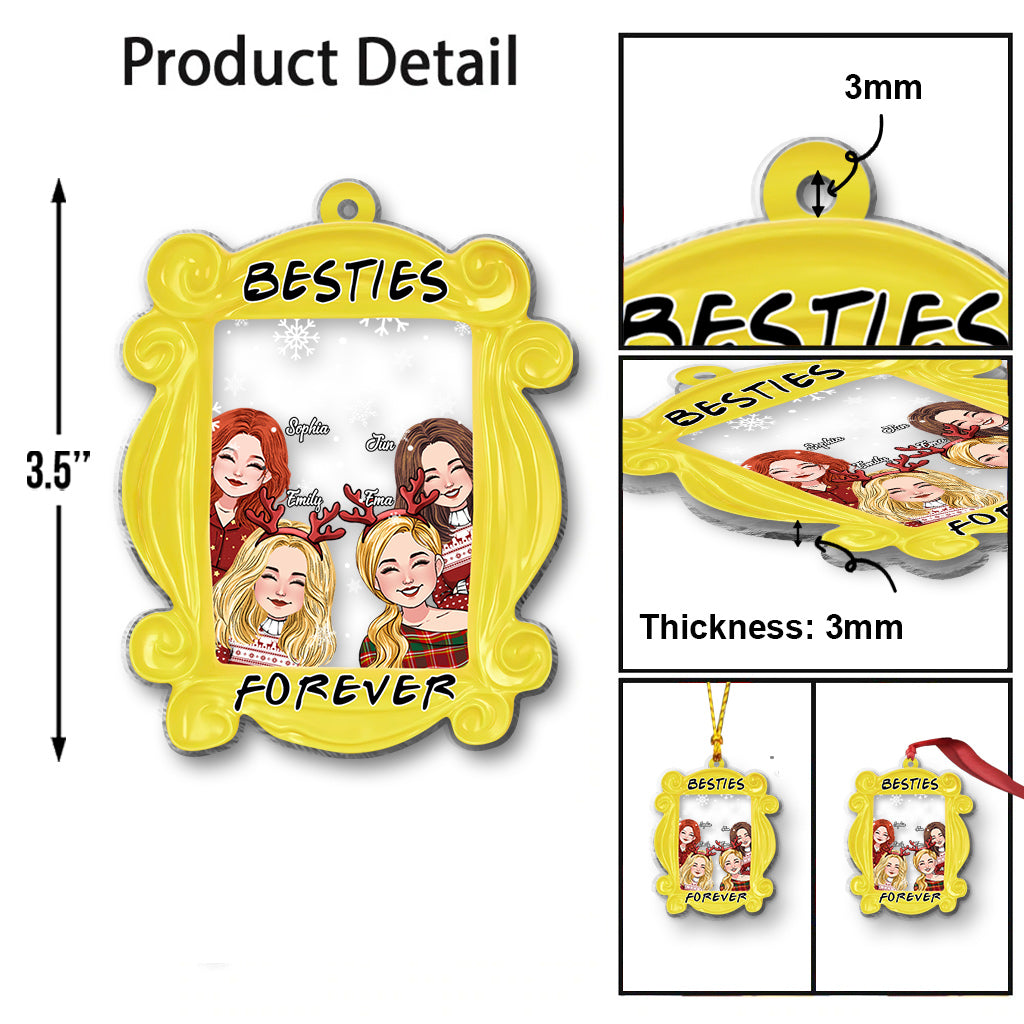 Besties Forever - Personalized Bestie One-sided Ornament