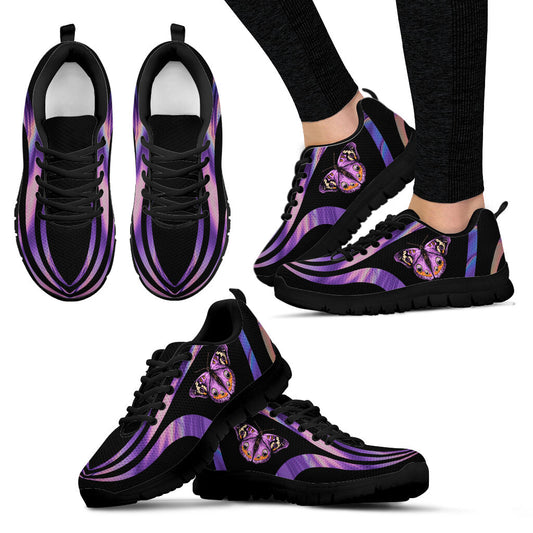 Purple Butterfly Butterfly Sneakers 0622