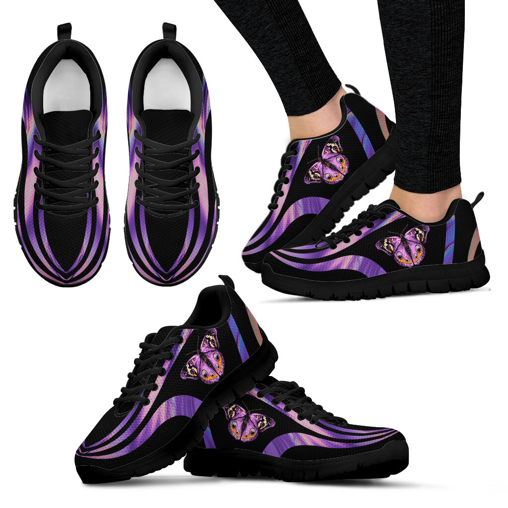 Purple Butterfly Butterfly Sneakers 0622
