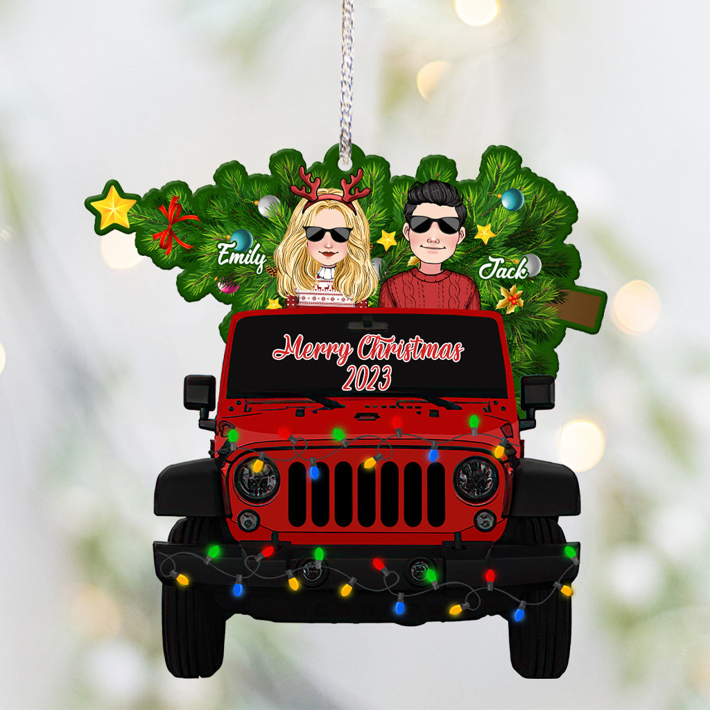 Happy Couple - Personalized Couple One-sided Ornament