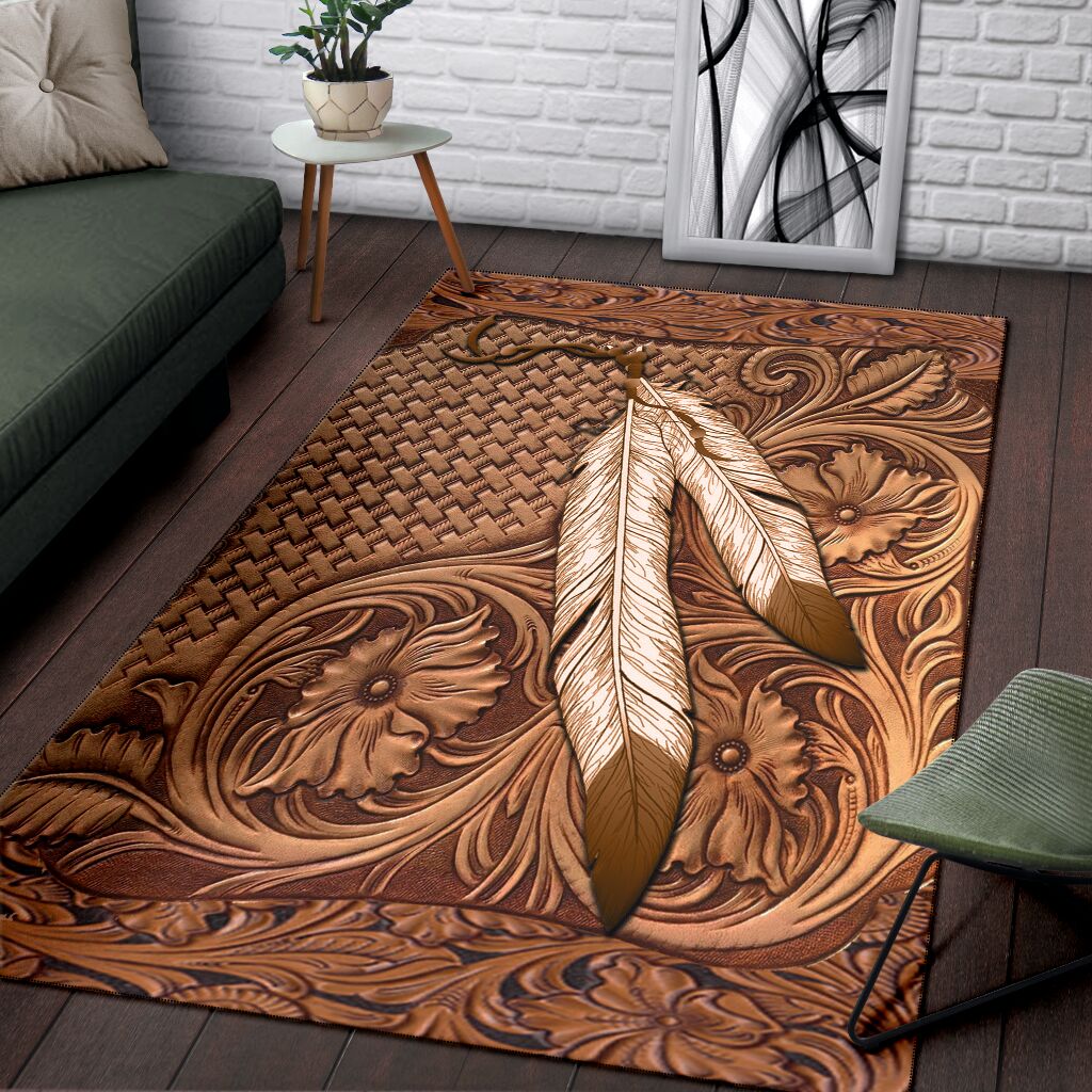 Native American India Feather American Indian Rug 0622