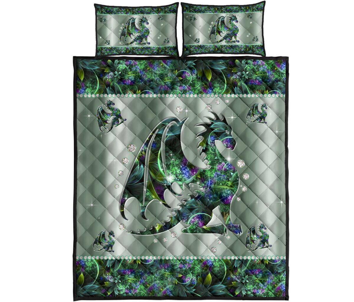 Magical Dragon Dragon  Quilt Set 0622