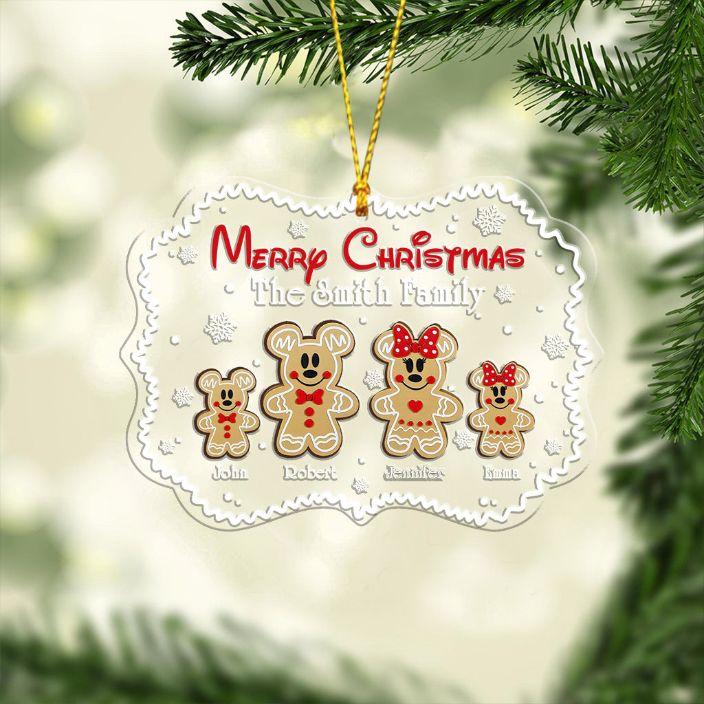 Merry Christmas - Personalized Mouse One-sided Ornament