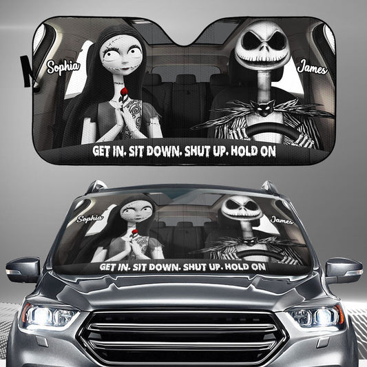 Get In Sit Down - Personalized Nightmare Car Sunshade