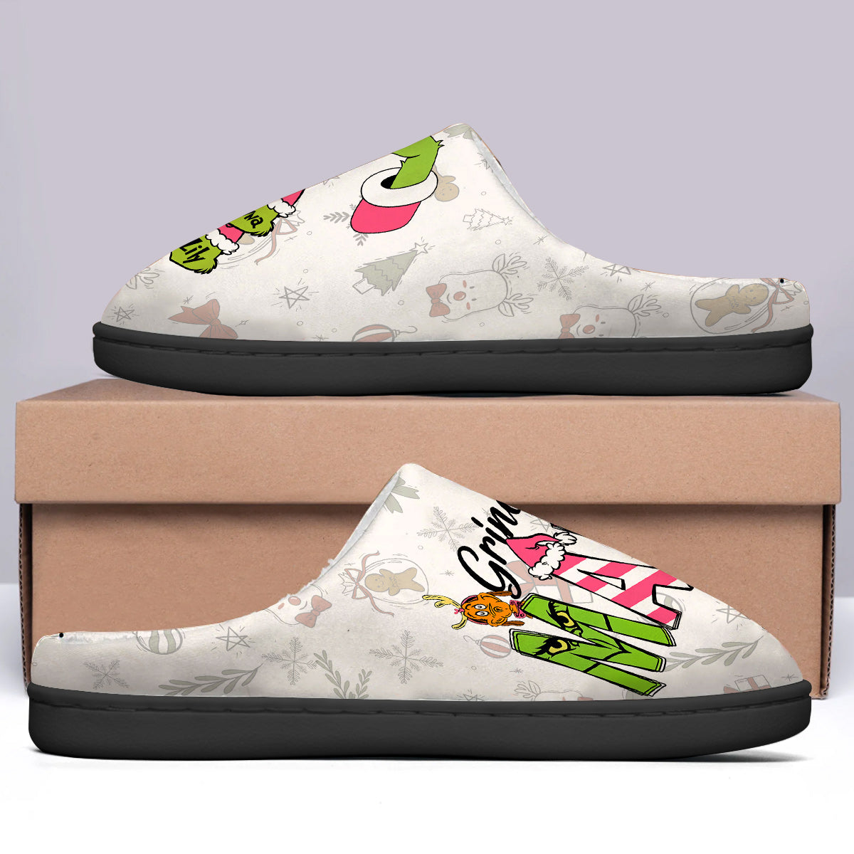 Grinchy Mama - Personalized Mother Slippers