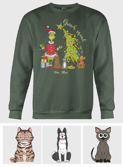 Merry Christmas Green Mischief Dog Cat - Personalized Dog All Over Shirt