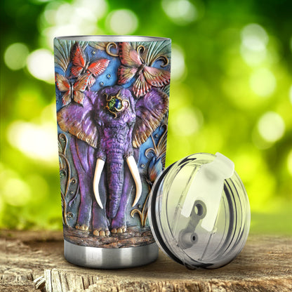 Elephant 3D Pattern Print Elephant Tumbler 0622