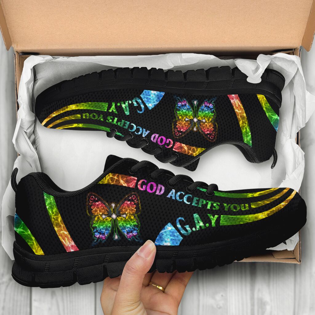 God Accepts You LGBT Support Sneakers 0622