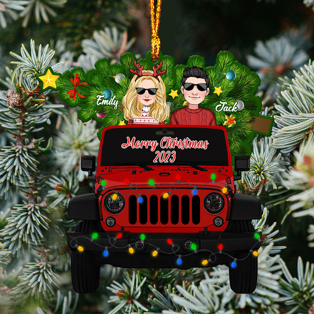 Happy Couple - Personalized Couple One-sided Ornament