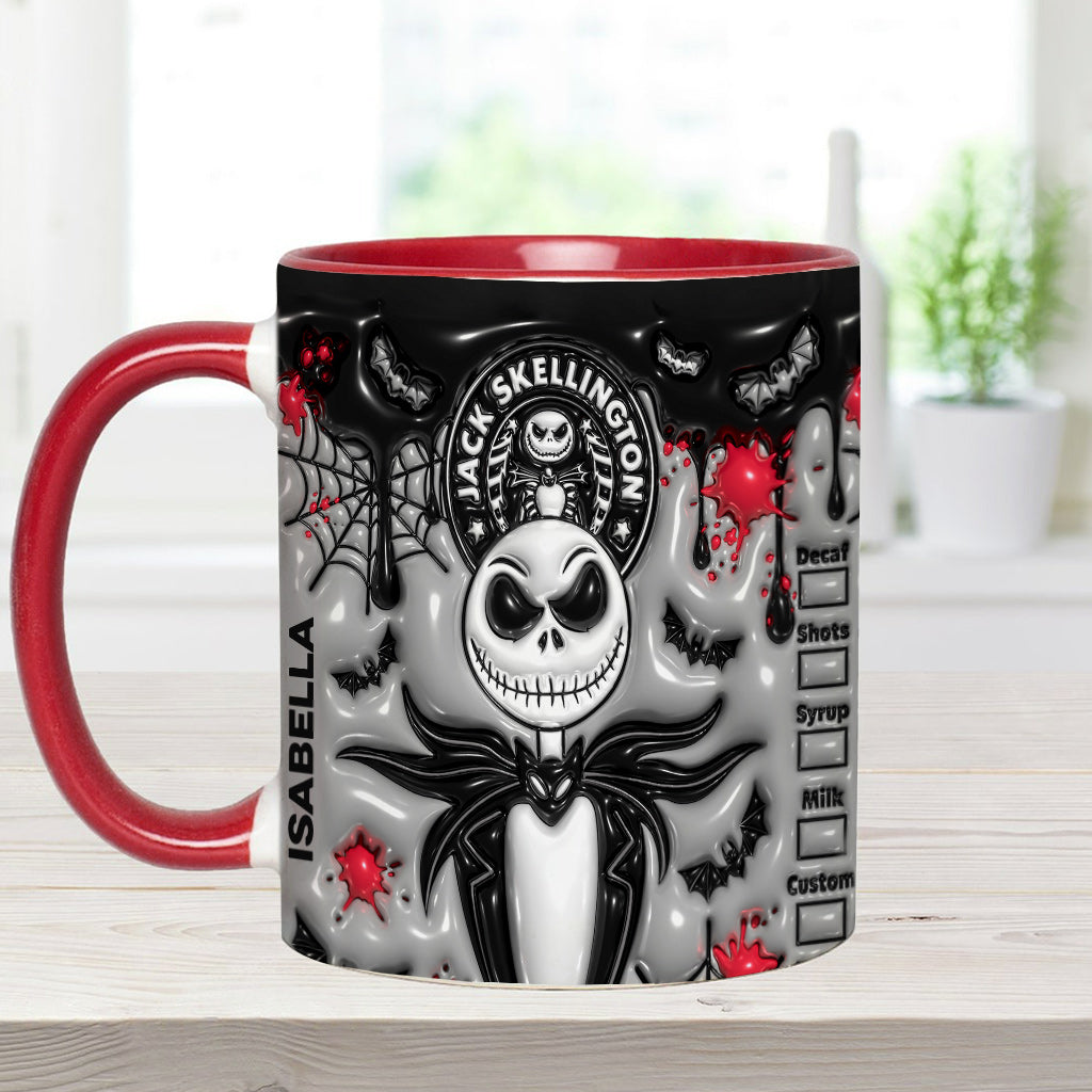 Spooky Skeleton - Personalized Nightmare Accent Mug