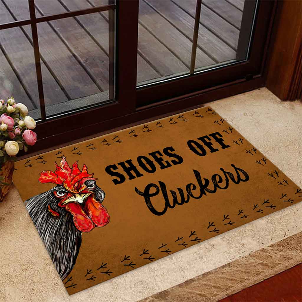 Shoes Off Cluckers - Chicken Doormat