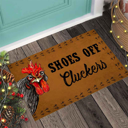 Shoes Off Cluckers - Chicken Doormat