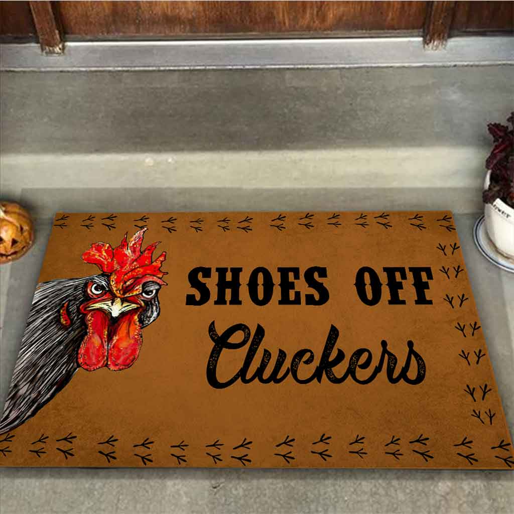 Shoes Off Cluckers - Chicken Doormat