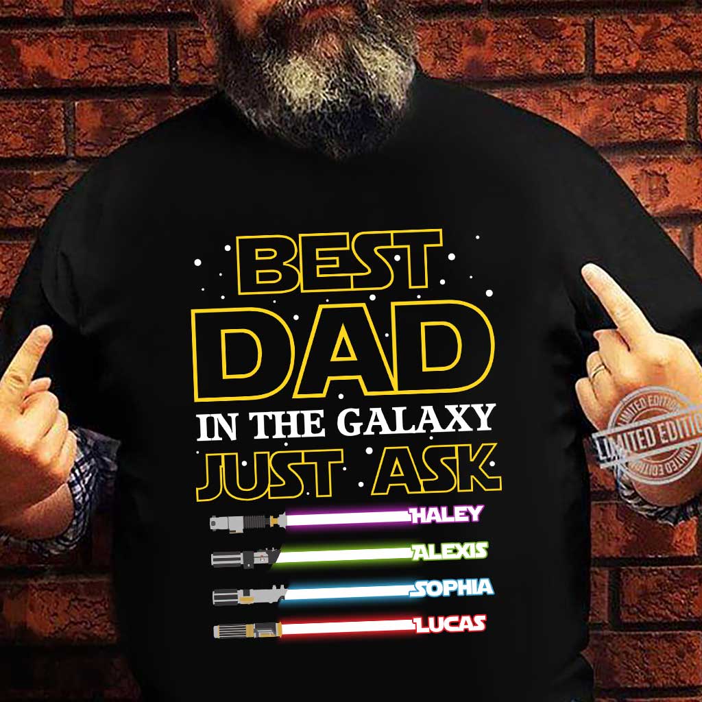 Best Dad In The Galaxy - Personalized Father's Day The Force T-shirt and Hoodie