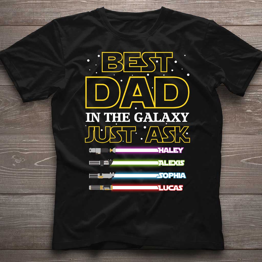 Best Dad In The Galaxy - Personalized Father's Day The Force T-shirt and Hoodie