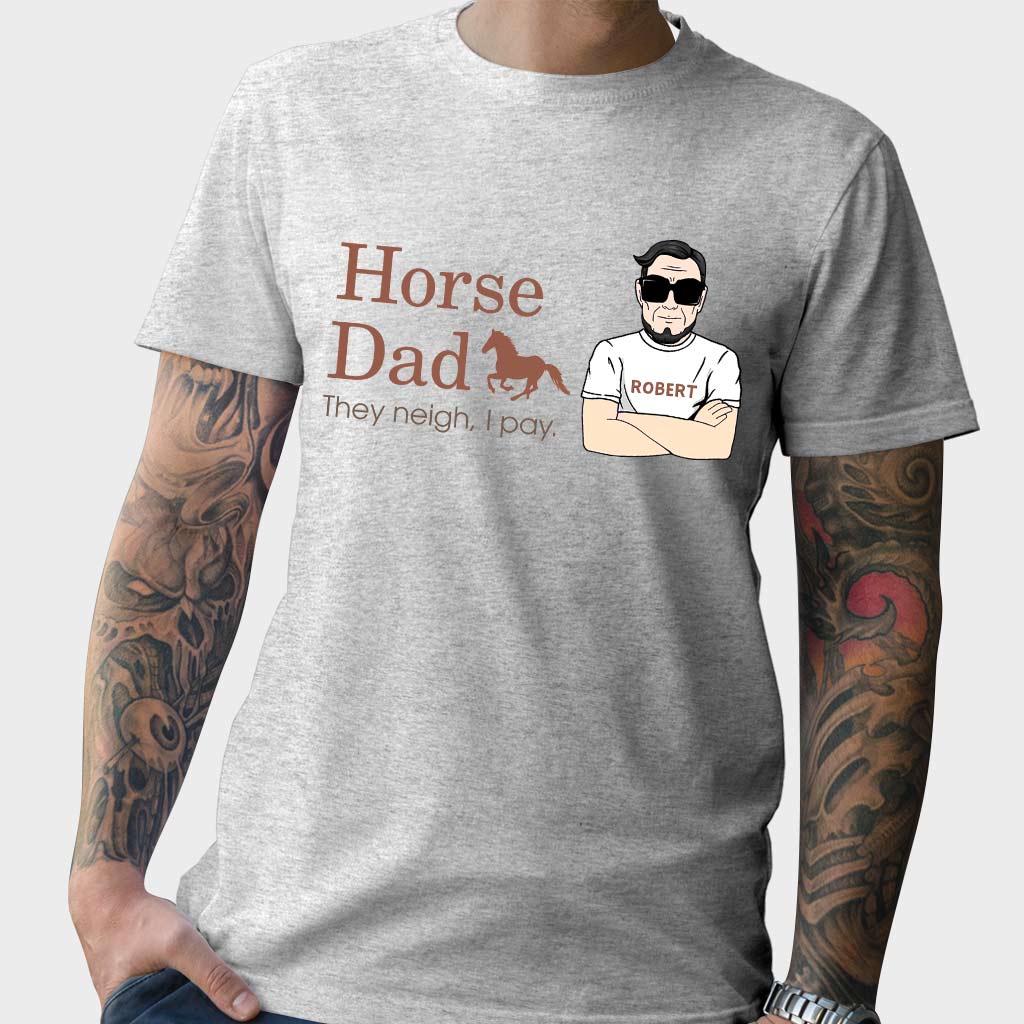 Horse Dad - Personalized Horse T-shirt and Hoodie