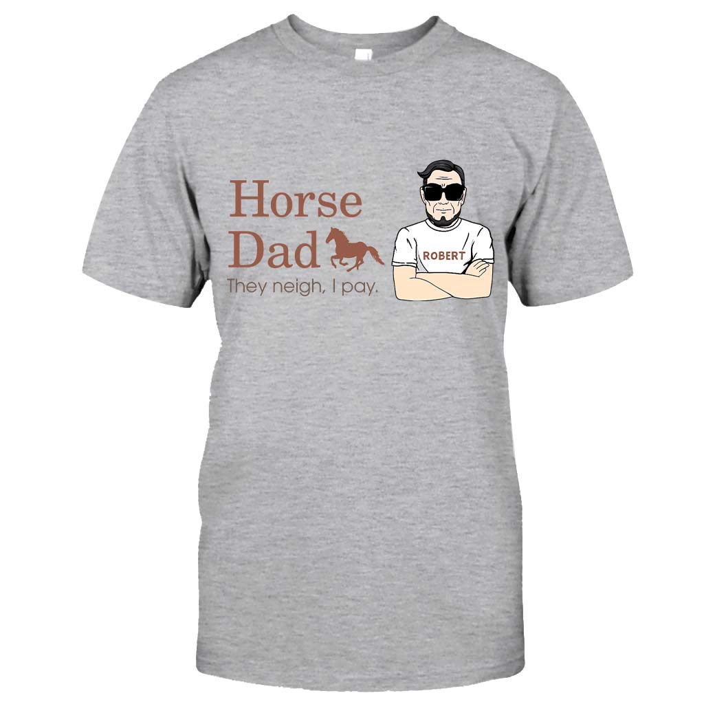 Horse Dad - Personalized Horse T-shirt and Hoodie