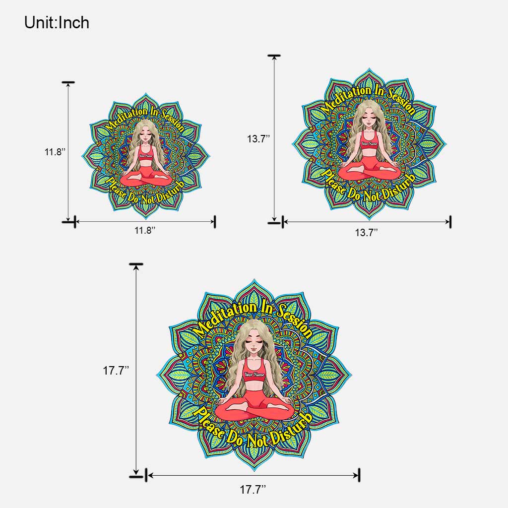 Meditation In Session - Personalized Yoga Wood Sign