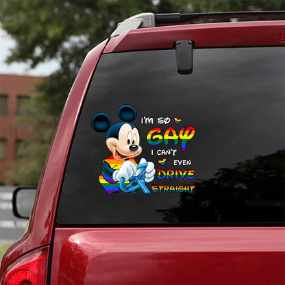 I'm So Gay I Can't Even Drive Straight - LGBT Support Decal Full