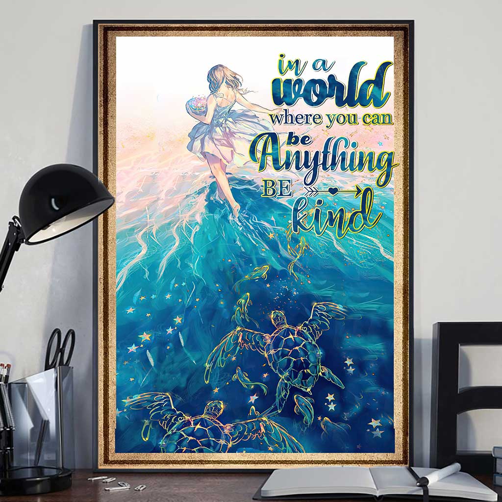 Be Kind Sea Turtle Lovers - Canvas And Poster